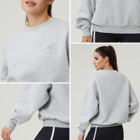 Custom Women's Classic crewneck Midweight Athleisure Sweatshirt | OEM Activewear Manufacturer