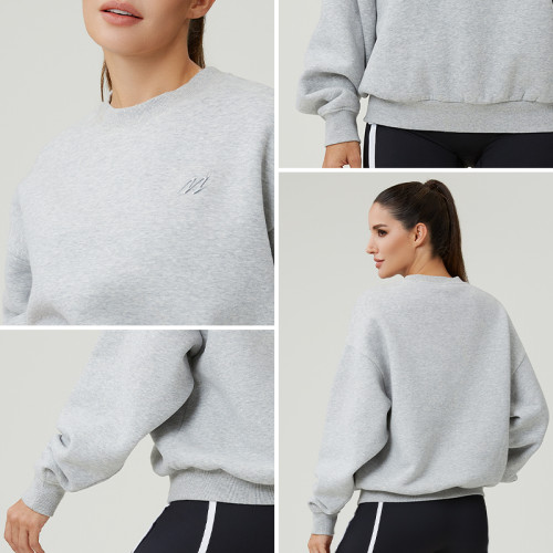 Custom Women's Classic crewneck Midweight Athleisure Sweatshirt | OEM Activewear Manufacturer