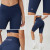 Custom Women's Crossover Waistband Performance Fitness Cycling Shorts | OEM Activewear Manufacturer
