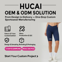 Custom Women's Crossover Waistband Performance Fitness Cycling Shorts | OEM Activewear Manufacturer