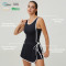 Custom Women's 2-in-1 Contrast Panel Tennis Dress with Removable Apron | OEM Activewear Manufacturer