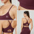 Custom Soft Brushed U-Neck Elastic hem band Sports Bra | OEM Women's Sportswear Manufacturer