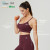 Custom Soft Brushed U-Neck Elastic hem band Sports Bra | OEM Women's Sportswear Manufacturer