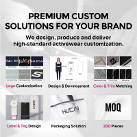 HUCAI OEM Custom High-Waist Leggings with Side Pocket for Training & Running