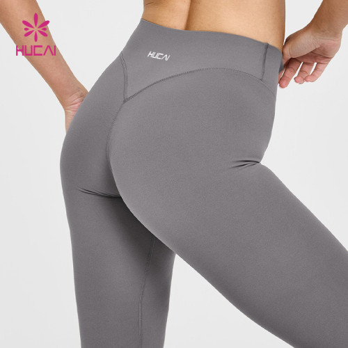 HUCAI OEM Custom High-Waist Sculpting Yoga Leggings for Training & Yoga