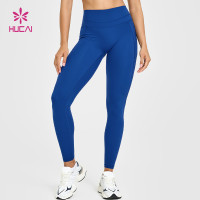 HUCAI OEM Custom High-Waist Leggings with Side Pocket for Training & Running