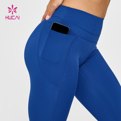 HUCAI OEM Custom High-Waist Leggings with Side Pocket for Training & Running