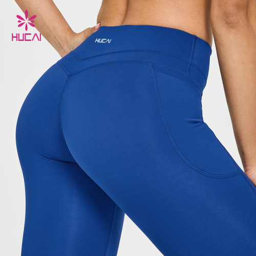 HUCAI OEM Custom High-Waist Leggings with Side Pocket for Training & Running