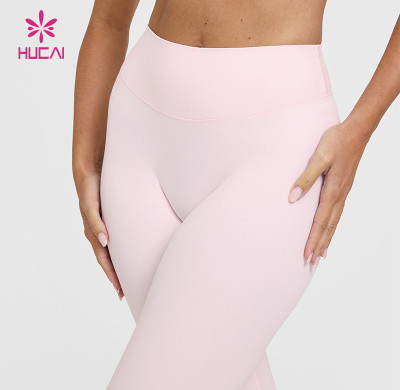 HUCAI OEM Custom High-Waist Smooth Fit Yoga Leggings for Training