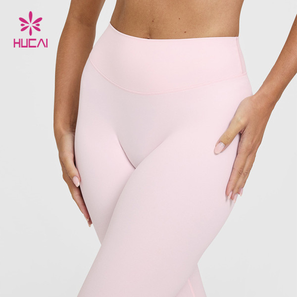 HUCAI OEM Custom High-Waist Smooth Fit Yoga Leggings for Training