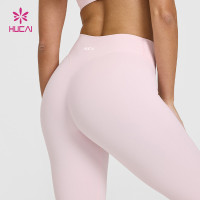 HUCAI OEM Custom High-Waist Smooth Fit Yoga Leggings for Training