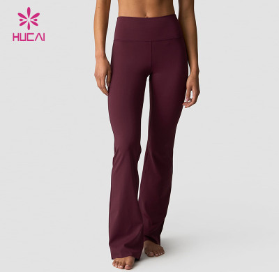 HUCAI OEM Custom High-Waist Flared Yoga Pants for Training & Lifestyle
