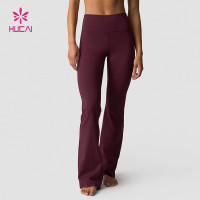 HUCAI OEM Custom High-Waist Flared Yoga Pants for Training & Lifestyle