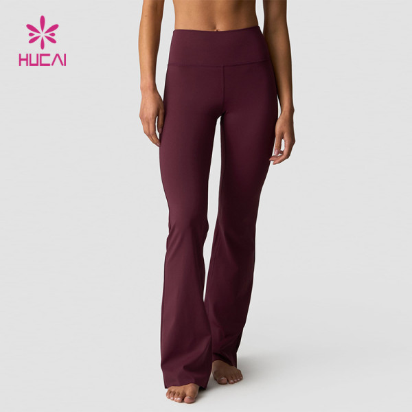 HUCAI OEM Custom High-Waist Flared Yoga Pants for Training & Lifestyle