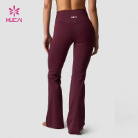 HUCAI OEM Custom High-Waist Flared Yoga Pants for Training & Lifestyle