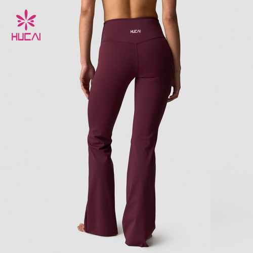 HUCAI OEM Custom High-Waist Flared Yoga Pants for Training & Lifestyle