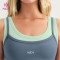 Custom Medium Support Sports Bra with Contrast Layer | HUCAI sportswear manufacturer