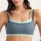 Custom Medium Support Sports Bra with Double Strap Contrast | HUCAI sportswear manufacturer