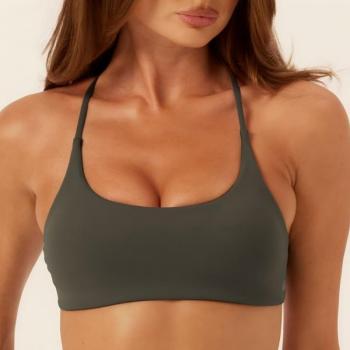 Custom Light to Medium Support Sports Bra with Cross Back Straps | HUCAI sportswear manufacturer