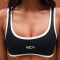 Custom Medium Support Sports Bra with Contrast Trim | HUCAI sportswear manufacturer