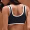 Custom Medium Support Sports Bra with Contrast Trim | HUCAI sportswear manufacturer