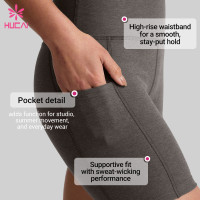Custom 5 Inch 6 Inch and 7 Inch High Waisted Bike Shorts for Women's Activewear Brands