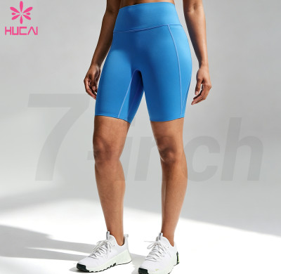 Custom 7-Inch High Waisted Bike Shorts for Women's Training Collections