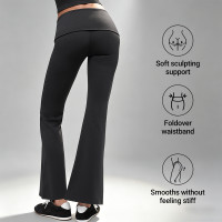 Custom High Waisted Flare Leggings for Women's Sportswear Brands