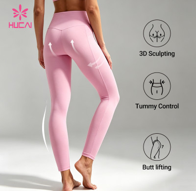 Custom High-Waist Sculpt Leggings with Hidden Pocket for Women's Activewear Brands