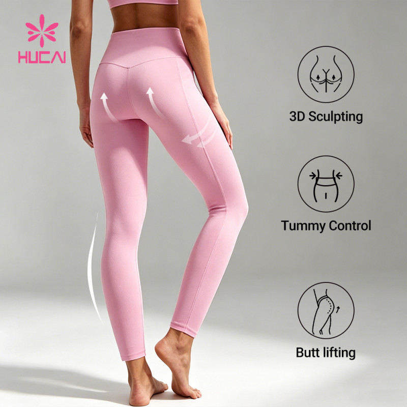 Custom High-Waist Sculpt Leggings with Hidden Pocket for Women's Activewear Brands