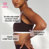 Custom Double Strap Contrast Sports Bra for Women's Activewear Brands