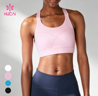 Custom Scoop Neck Medium Support Sports Bra for Women's Sportswear Brands
