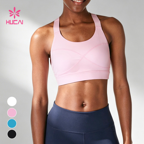 Custom Scoop Neck Medium Support Sports Bra for Women's Sportswear Brands