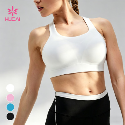 Custom Cross Back Medium Support Sports Bra for Activewear Brands