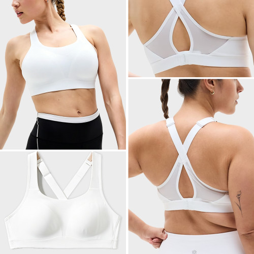 Custom Cross Back Medium Support Sports Bra for Activewear Brands