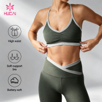Custom Soft-Support Yoga Bra and High Rise Leggings Set for Women's Activewear Brands