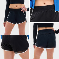Custom Lightweight 4 Inch Running Shorts with Brief Liner for Women's Activewear Brands