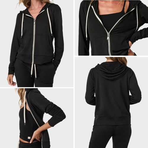 Custom Long Sleeve Wrap Top and Foldover Shorts Set for Women's Sportswear Brands