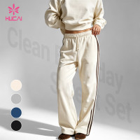 Custom Clean Everyday Sweatshirt and Straight-Leg Sweatpants Set for Women's Brands