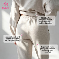 Custom Half-Zip Sweatshirt and Sweatpant Set for Women's Athleisure Brands