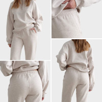 Custom Half-Zip Sweatshirt and Sweatpant Set for Women's Athleisure Brands