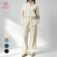 Custom Half-Zip Oversized Tracksuit Set for Women's Athleisure Brands