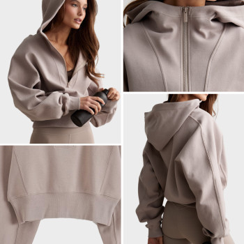 Custom Clean Everyday Sweatshirt and Straight-Leg Sweatpants Set for Women's Brands