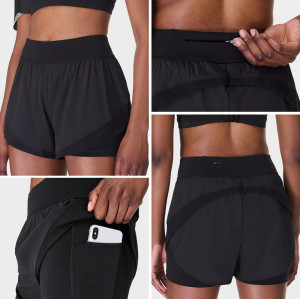 Custom 2-in-1 Technical Running Shorts with Zip Pocket for Women's Activewear Brands