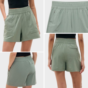 Custom Travel-Ready Utility Shorts with Zip Pockets for Women's Activewear Brands