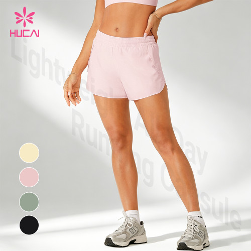 Custom Lightweight 2-in-1 Running Shorts with Phone Pocket for Women's Activewear Brands