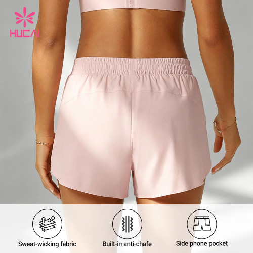 Custom Lightweight 2-in-1 Running Shorts with Phone Pocket for Women's Activewear Brands