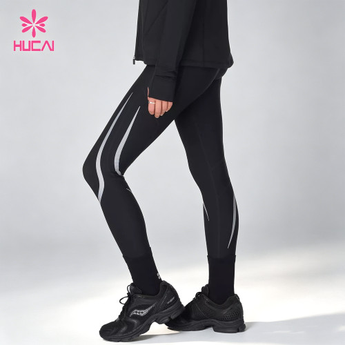 Custom 7/8 Reflective Running Leggings with Pockets for Women