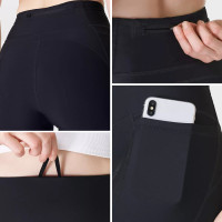 Custom 7/8 Reflective Running Leggings with Pockets for Women