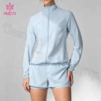 Custom Lightweight Running Jacket and Shorts Set for Women